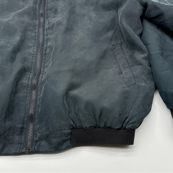 Vintage Collectibles Ensle Silk 100% Silk Black Zip-Up Jacket men’s small - Picture 2 of 12